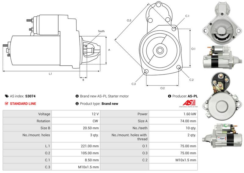 AS-PL S3074 Starter