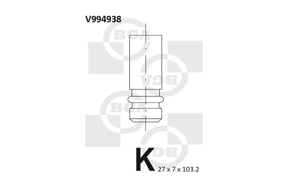 Випускний клапан, Bg Automotive V994938