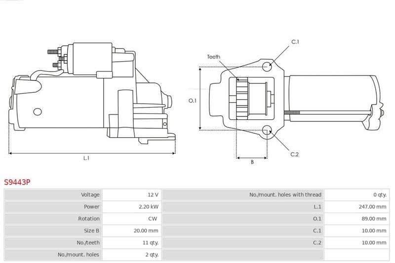 AS-PL S9443P Starter