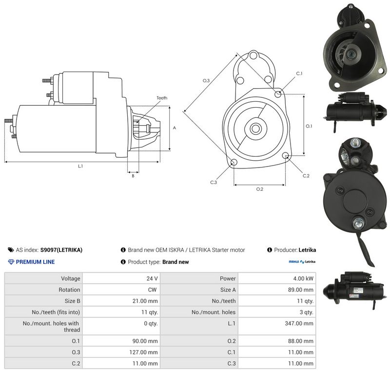 AS-PL S9097(LETRIKA) Starter