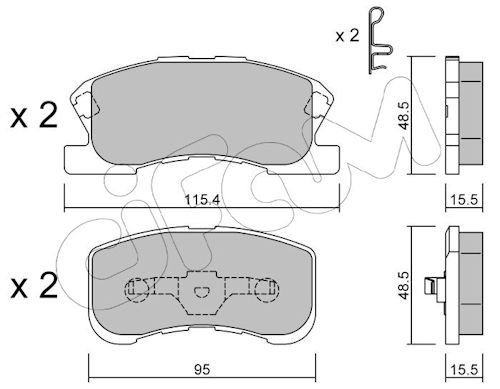 Set placute frana,frana disc 822-381-0 CIFAM