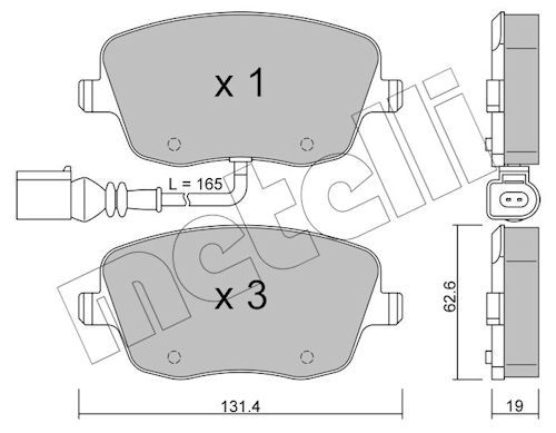 Plaquettes+de+frein+à+disque METELLI 22-0547-1