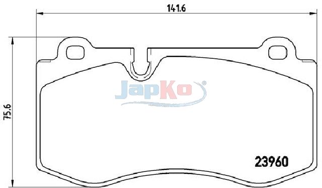 JAPKO 500527 Brake Pad Set, Disc Brake