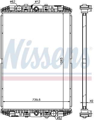 NISSENS 614170 Radiator, engine cooling