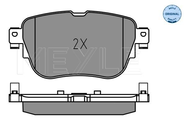 Комплект гальмівних накладок, дискове гальмо, Meyle 0252243716