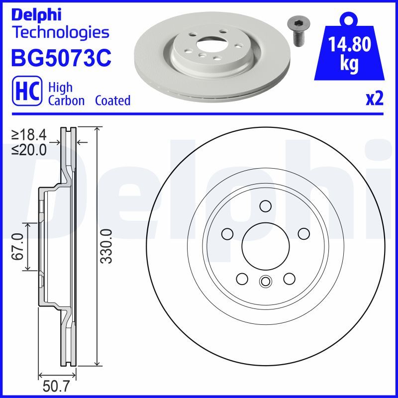 Delphi Brake Disc BG5073C