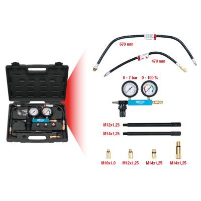 KS TOOLS Suspaudimo slėgio bandymo rinknys