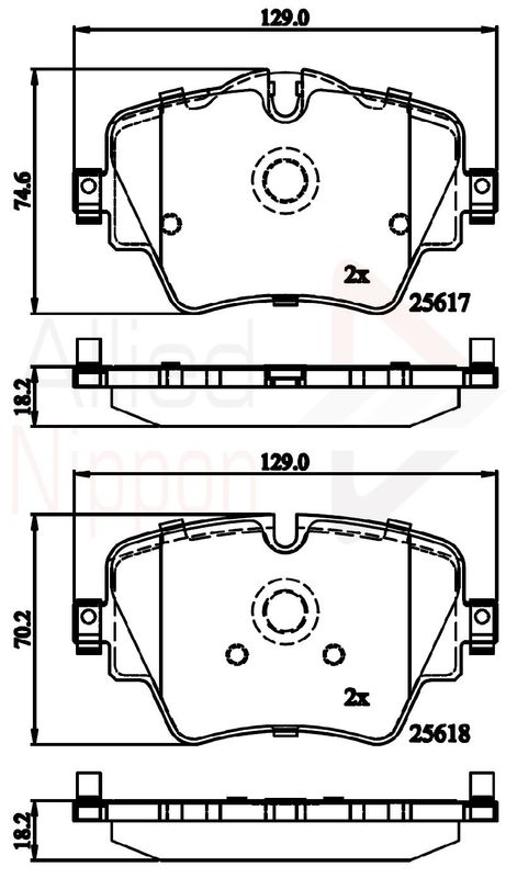 Comline ADB02319 Brake Pad Set, disc brake