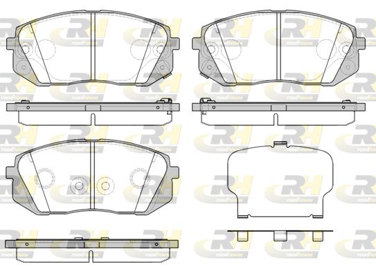 Комплект гальмівних накладок, дискове гальмо, Roadhouse 21302.52