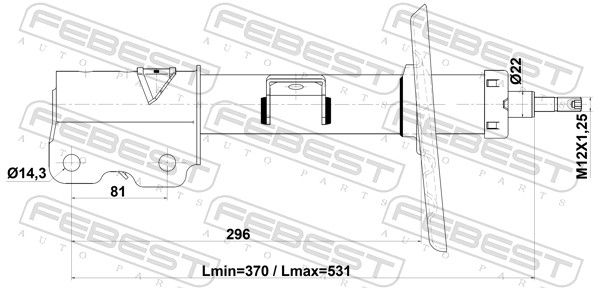 FEBEST 02110-015FR Shock Absorber