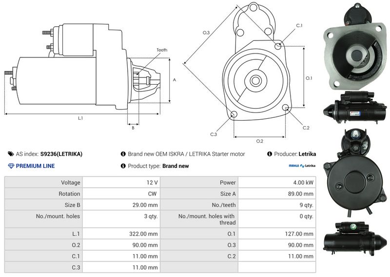 AS-PL S9236(LETRIKA) Starter