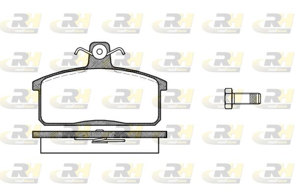 Комплект гальмівних накладок, дискове гальмо, Roadhouse 2128.40