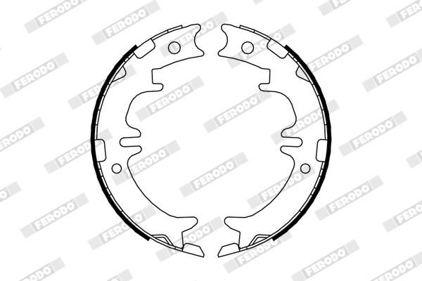 FERODO FSB674 Brake Shoe Set, parking brake