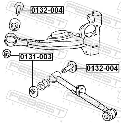 Чаша холостого ходу, балка осі, TOYOTA RAV 4 II 00-05, Febest 0132-004