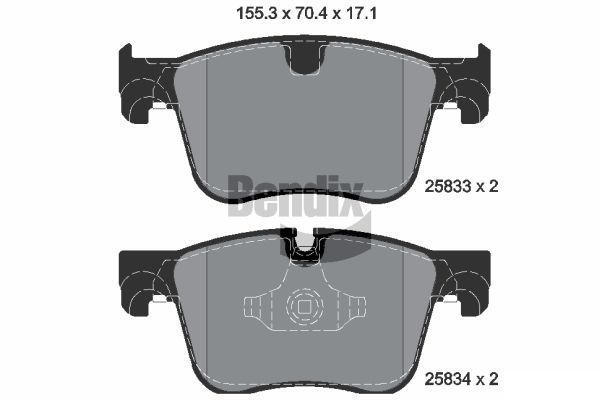 BENDIX Braking fékbetétkészlet, tárcsafék BPD1270