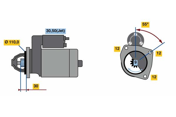 BOSCH Startmotor / Starter 0 001 218 822