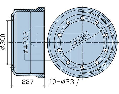 Brzdový buben 03.090.2500.040
