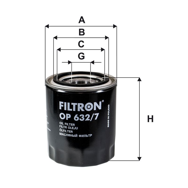 Õlifilter, FILTRON OP 632, 7