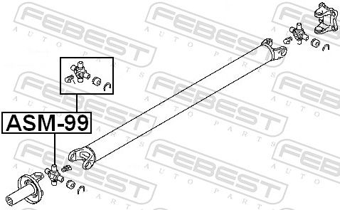 FEBEST ASM-99 Joint, propshaft