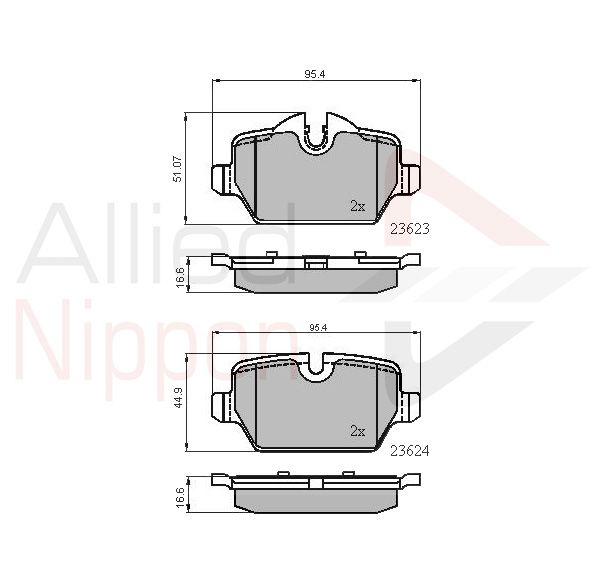 Comline ADB01710 Brake Pad Set, disc brake