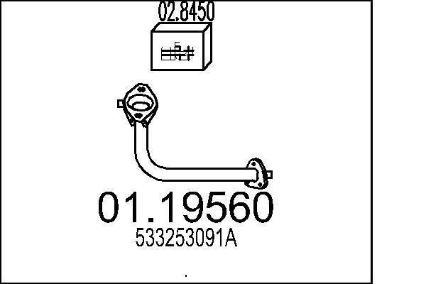 MTS kipufogócső 01.19560