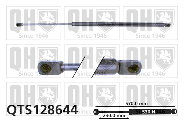 QUINTON HAZELL gázrugó, csomag-/poggyásztér QTS128644