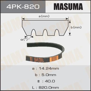 Поліклиновий ремінь, Masuma 4PK-820