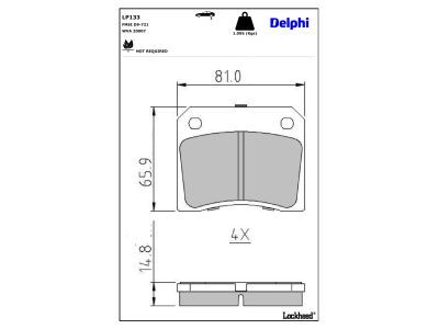 DELPHI LP133 - Brake Pad Set, disc brake