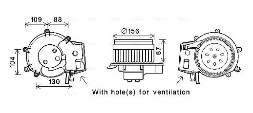 AVA QUALITY COOLING Utastér-ventilátor MS8625