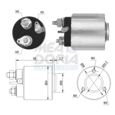 MEAT & DORIA Magneetschakelaar, startmotor 46013