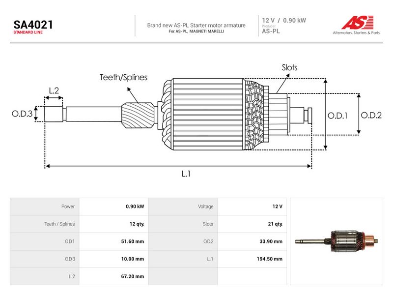 Ankur, starter, AS-PL SA4021
