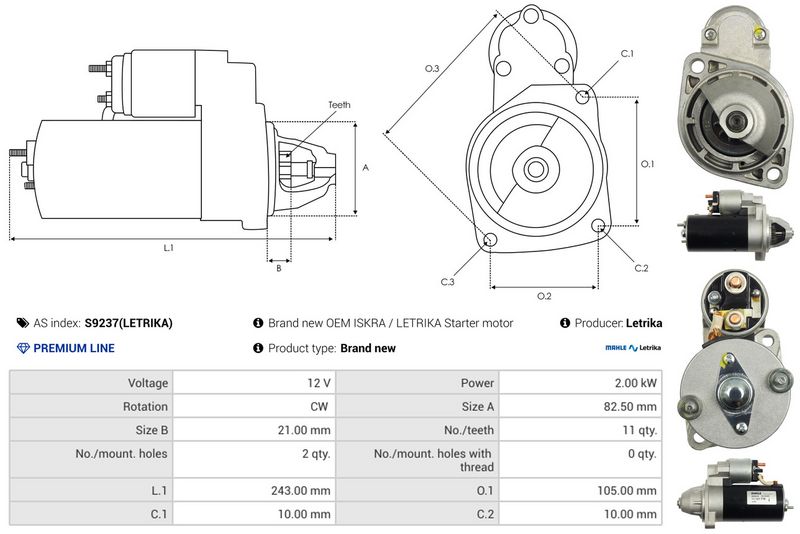 AS-PL S9237(LETRIKA) Starter