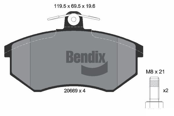 BENDIX Braking fékbetétkészlet, tárcsafék BPD1718