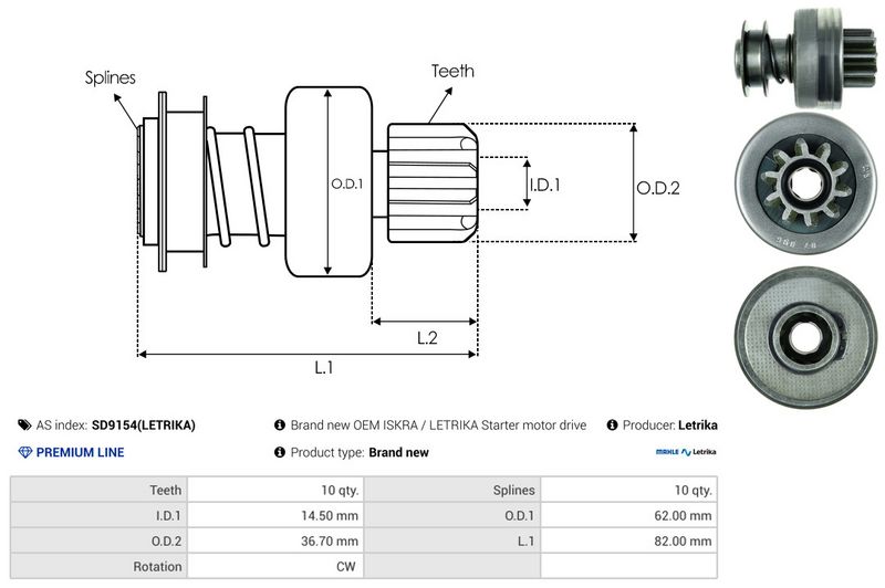 Vabajooks, starter, AS-PL SD9154(LETRIKA)