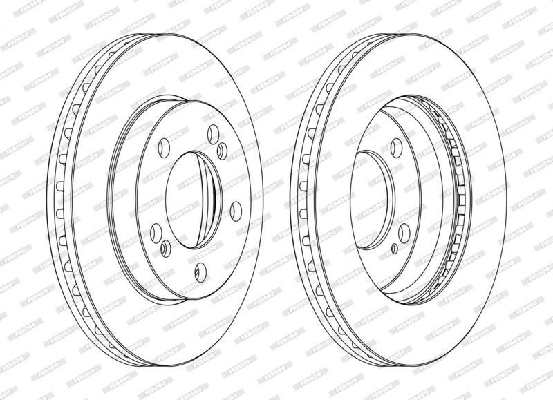 FERODO Disque de frein DDF1627C