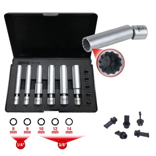 Padrunvõtmete komplekt, süüteküünal, KS TOOLS 500.7325