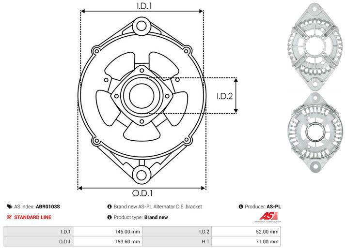 Kaitsekate, generaator, AS-PL ABR0103S
