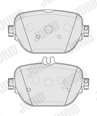 Комплект гальмівних накладок, дискове гальмо, Jurid 574034J