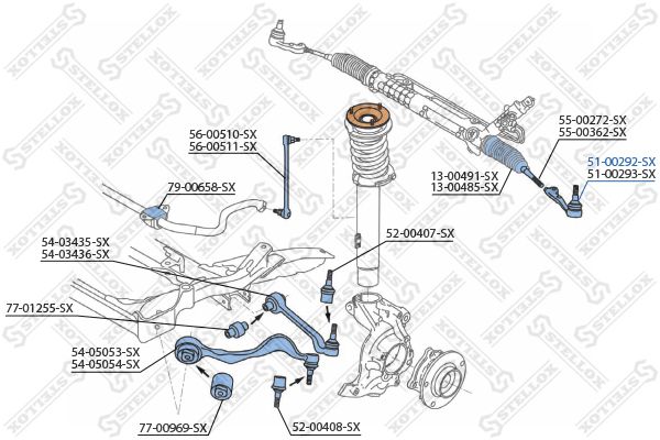 STELLOX 51-00292-SX Tie Rod End