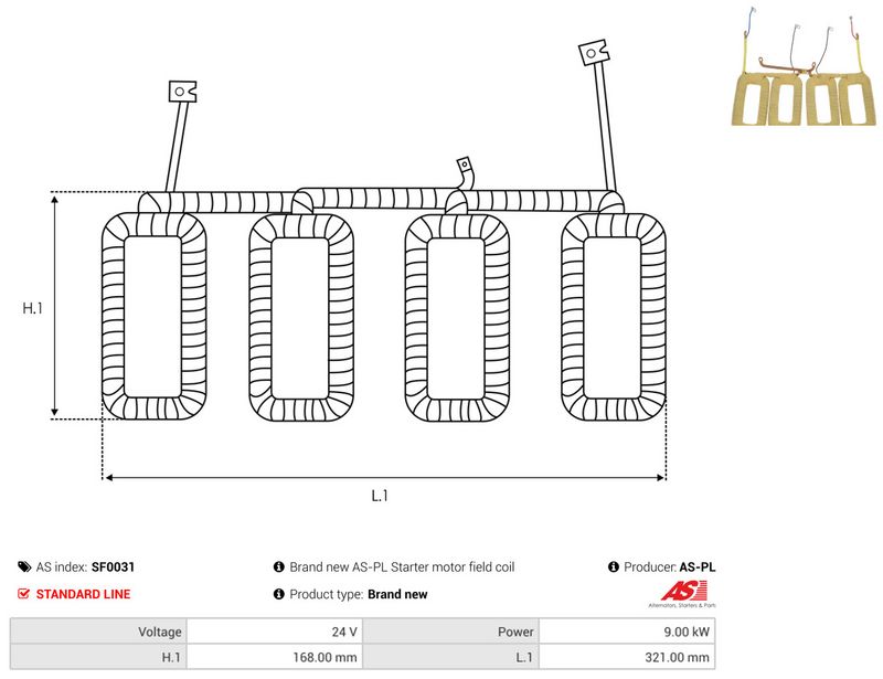 AS-PL SF0031 Field Winding, starter