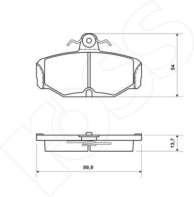 1-GNC R-500 - Brake Pad Set, disc brake
