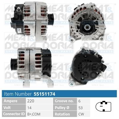 MEAT & DORIA Dynamo / Alternator 55151174