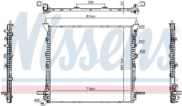 ОХЛАДИТЕЛЬ ДВИГАТЕЛЯ WATER MAN TGE VW CRAFTER 2.0D 10.16 - NISSENS