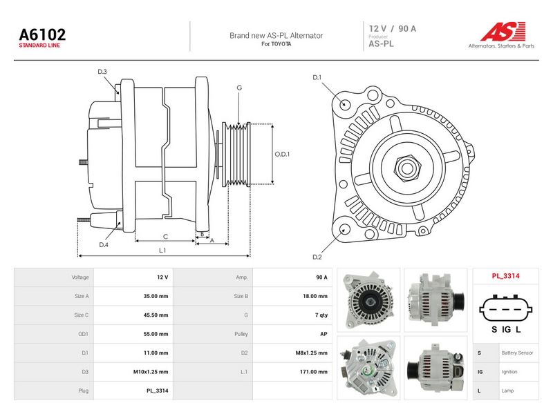 Generaator, AS-PL A6102
