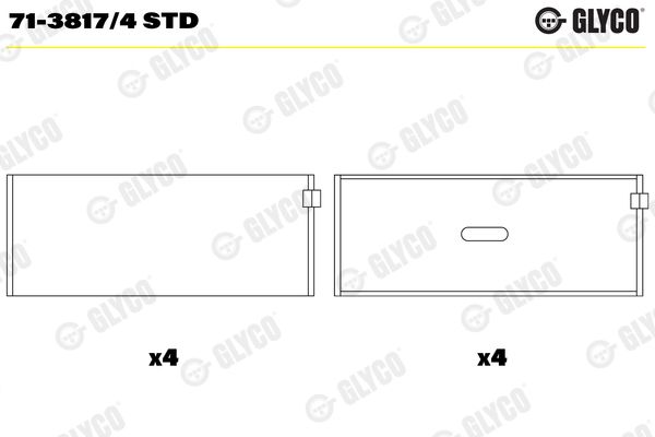 Вкладыш подшипника на C-Class, CLK-Class, E-Class, Korando, M-Class, Musso, SLK-Class, Sprinter, V-Class, Vito