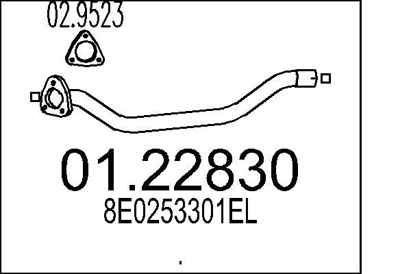 MTS kipufogócső 01.22830