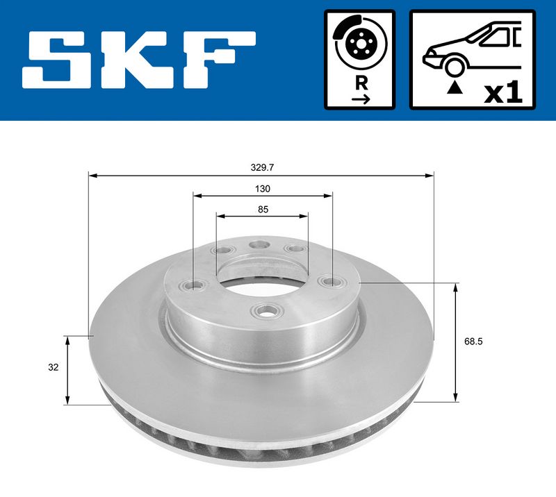 SKF VKBD81057V1 Brake Disc