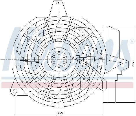 NISSENS ventilátor, motorhűtés 85266