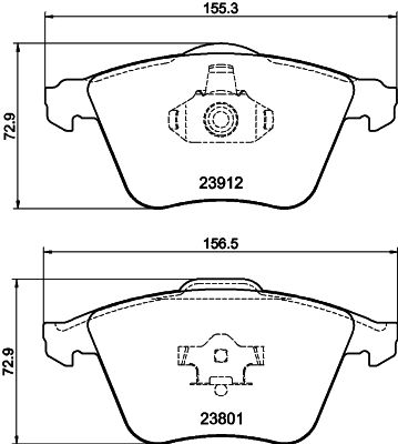 HELLA fékbetétkészlet, tárcsafék 8DB 355 012-281