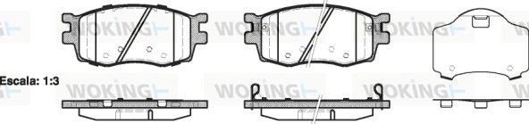 WOKING P1308302. Колодки гальмівний диск. перед. (пр-во Remsa) Hyundai Accent Rio 05>10/i20 08>15 (P13083.02) WOKING